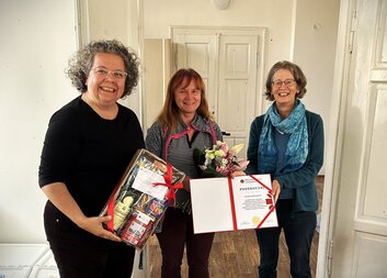 Poděkování paní Ireně Gotthardové od diecézní ředitelky Mgr. Karolíny  Wankovské